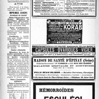 1809 - Page 1812-XXIV - Recouvrements d’honoraires médicaux / Avis