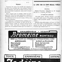 1819 - Page 1822-XXX - Correspondance. Accident survenu à un mutilé de guerre / Le livre d'or du corps médical français. Citation / A l’ordre de la Division