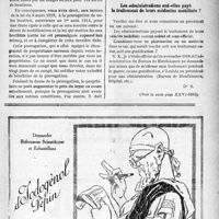 1828 - Page VII-1831 - Correspondance. Prorogation de bail / Les administrations ont-elles payé le traitement de leurs médecins mobilisés ?