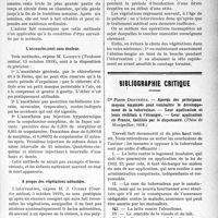 1854 - Page 1857 - Partie scientifique. A travers la presse. Le lever des accouchées / L'accouchement sans douleur / A propos des végétations adénoïdes / Bibliographie critique. Aperçu des principaux moyens employés pour combattre le développement de la tuberculose. — Leur application et leurs résultats à l’étranger. — Leur application en France, facilitée par le dispensaire. Dr Pierre Destrées
