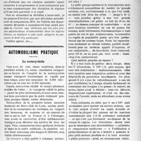 1876 - Page 1879 - Partie professionnelle. Documents officiels. Questions et réponses parlementaires. Automobiles pour médecins / Automobilisme pratique. La motocyclette