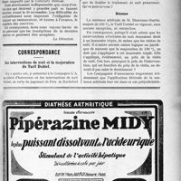 1890 - Page V-1893 - Le dîner confraternel du 23 novembre / Correspondance. Les interventions de nuit et la majoration du Tarif Dubief