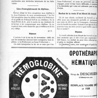 1891 - Page 1894-VI - Correspondance. Les interventions de nuit et la majoration du Tarif Dubief / Lieu d’enregistrement du diplôme / Rachat de la rente d’un blessé du travail