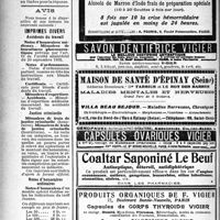 1909 - Page 1912-XIV - Recouvrements d’honoraires médicaux / Avis