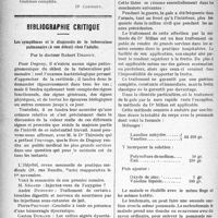 1917 - Page 1920 - Partie scientifique. Faits cliniques. Hernies ombilicales / Bibliographie critique. Les symptômes et le diagnostic de la tuberculose pulmonaire (à son début) chez l’adulte, par le Docteur Robert Degouy / Des divers traitements de la gale. Etude sur la méthode du Dr Milian, Dr Victorin Vinay