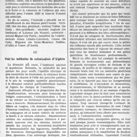 1920 - Page 1923 - Partie professionnelle. La vie syndicale et professionnelle. II, Association amicale des médecins aliénistes de France / III, Pour les médecins de colonisation d’Algérie
