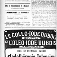 1953 - Page 1956-IV - Avis / Office de Renseignements du « Concours », (Voir numéros précédents) / Demandes et Offres