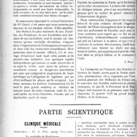 1961 - Page 1964 - Propos du jour. A propos d’une interview du Dr Carrel [J. Noir] / Partie scientifique. Clinique médicale. Hôtel-Dieu : M. le Prof. Agrégé Villaret. La maladie de Parkinson