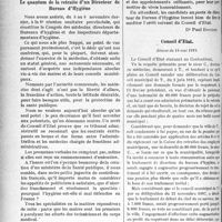 1975 - Page 1978 - Partie professionnelle. Jurisprudence médicale. Le quantum de la retraite d’un Directeur de Bureau d’Hygiène [Dr Paul Boudin] / Conseil d’Etat, Séance du 16 mai 1919