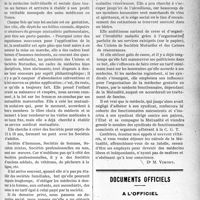 1982 - Page 1985 - Partie professionnelle. Chronique de la mutualité. Monopolisation des soins médicaux / Documents officiels. A l’officiel. Arrêté du 20 octobre 1919 créant un service médical des transports maritimes et de la marine marchande
