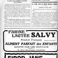 1995 - Page 1998-XXII - Correspondance. Les permanences médicales / A propos de la médaille interalliée de la Victoire / Le livre d’or du corps médical français. Citation à titre civil