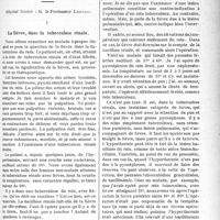 2008 - Page 2011 - Partie scientifique. Clinique chirurgicale, Hôpital Necker : M. le Professeur Legueu. I, La fièvre, dans la tuberculose rénale