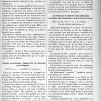 2014 - Page 2017 - Partie scientifique. Revue des sociétés savantes. Pour diminuer la mortalité infantile, (M. G. Bosc. — Académie de médecine) / L’incision sus-pubienne transversale en chirurgie gynécologique, (M. F. Jayle. — Académie de médecine) / Pathogénie des membres ballants et des pseudarthroses, (M. Dauriac. — Académie de médecine) / Les éléments de contrôle de la médication arsenicale dans le traitement de la syphilis nerveuse, (MM. Sicard, Haguenau et Kudelski. — Société médicale des hôpitaux)