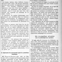 2024 - Page 2027 - Partie scientifique. A travers la presse. Les cancers inopérables de la langue / La suppression des pansements après les opérations aseptiques / Rôle du sympathique péri-artériel dans la pathologie des membres
