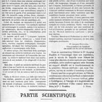 2064 - Page 2067 - Propos du jour. La Maison médicale réalisée à Agen [J. Noir] / Partie scientifique. Clinique médicale, Hôtel-Dieu : M. le Professeur Gilbert. A propos d’un cas d’asthme