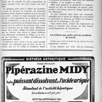 2122 - Page V-2125 - Correspondance. Perte d’une bicyclette aux armées / Les brûlures par acides sont des accidents du travail