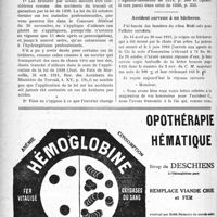 2123 - Page 2126-VI - Correspondance. Les brûlures par acides sont des accidents du travail. Accident survenu à un bûcheron