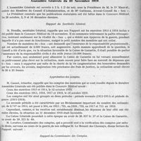 2214 - Page 2217 - Partie professionnelle. Sou médical. Assemblée Générale du 23 Novembre 1919