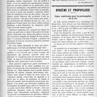 2221 - Page 2224 - Partie professionnelle. La vie syndicale et professionnelle. II, Grève à grève / Hygiène et prophylaxie. Ligue américaine pour la prolongation de la vie