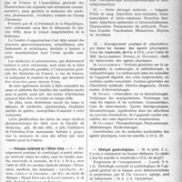 2228 - Page 2231 - Partie professionnelle. Reportage professionnel. Nouvelles et informations. Cérémonie commémorative en l’honneur des médecins et pharmaciens morts pour la Patrie / Clinique médicale de l’Hôtel-Dieu / Clinique gynécologique