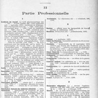 2282 - Page 2289 - Table des matières contenues dans le «concours médical». Année 1919, 2e Semestre. I, partie Scientifique / II, parti Professionnelle