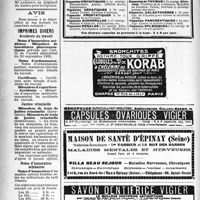 2285 - Page 2292-XXIV - Recouvrements d’honoraires médicaux / Avis. Imprimes divers