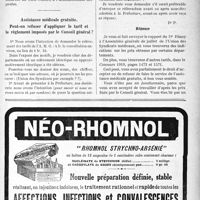 2294 - Page XXIX-2301 - Correspondance. Les employés des postes et les accidents du travail / Assistance médicale gratuite. Peut-on refuser d’appliquer le tarif et le règlement imposés par le Conseil général ?