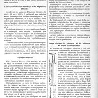0032 - Page 31 - Partie scientifique. A travers la presse. Pharyngo-spasme infantile [(Paris Méd. 6 déc. 1919)] / L’adénopathie trachéo-bronchique et les végétations adénoïdes [(Journ. des prat. 22 nov 1919)] / L’épilepsie cardiaque [(Gaz. des hôp. nos 64 et 66, 1919)] / Dosage clinique des chlorures et de l’albumine au moyen du chlorurimètre