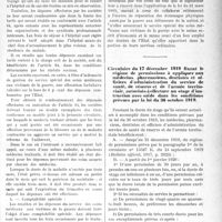 0056 - Page 55 - Partie professionnelle. Documents officiels. A l’officiel. Circulaire du 18 octobre 1919 relative aux soins médicaux assurés aux victimes de la guerre par les sociétés de secours mutuels, les sociétés de secours des ouvriers mineurs et les caisses de secours de syndicats professionnels. (J. O, 22 octobre 1919) / Circulaire du 17 décembre 1919 fixant le régime de permissions à appliquer aux médecins, pharmaciens, dentistes et officiers d’administration du service de santé, de réserve et de l’armée territoriale, autorisés à effectuer un stage d’instruction avec solde dans les conditions prévues par la loi du 30 octobre 1919