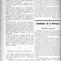 0245 - Page 244 - Partie professionnelle. Questions médico-militaires. La médecine militaire devant l’opinion médicale / Chronique de la mutualité. Mentalité mutualiste