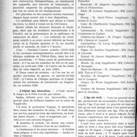 0247 - Page 246 - Partie professionnelle. Reportage professionnel. Nouvelles et Informations. Clinique médicale de l’Hôtel-Dieu / L’hôpital aux nécessiteux / Tribunaux départementaux des pensions / L’âge des oeufs