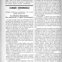 0277 - Page 276 - Partie scientifique. Thérapeutique. La douleur gastrique et son traitement, par L. Pron / Clinique chirurgicale, Clinique d’obstétrique Baudelocque : M. le prof, agrégé Ombrédanne. Les affections chirurgicales des nouveau-nés à opérer précocement