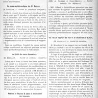 0284 - Page 283 - Partie scientifique. Revue des sociétés savantes. Sur les poudres d’oeufs, (Académie de médecine) / Le sérum antialcoolique du Dr Ferran, (Société de pathologie comparée) / La fixité des races humaines, (Société de médecine comparée) / Radium et Rayons X dans le traitement des tumeurs, (Société de médecine de Paris) / Syphilis osseuse à manifestations multiples, (Société médicale des hôpitaux) / Un cas de rupture du foie et de déchirure de la rate, (Société de chirurgie) / Traitement par extirpation d’anévrisme artério-veineux, (Société de chirurgie)