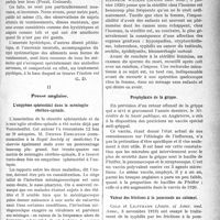 0290 - Page 289 - Partie scientifique. A travers la presse. Presse française. L’estomac mental [(Paris méd. 27 décembre 1919)] / Presse anglaise. L’empyème sphénoïdal dans la méningite cérébro-spinale [(Royal Society of medicine)] / La stérilité chez l’homme [(British med. Jour. 3 janvier 1920)] / Prophylaxie de la grippe [(Ministère de la Santé publique)] / Valeur des frictions à la pommade au calomel [(Journ. of Amer. med. Assoc. 8 novembre 1919)]