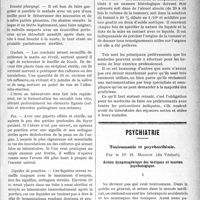 0340 - Page 339 - Partie scientifique. Le laboratoire et le praticien. Technique des prélèvements pour examens de laboratoire, par le Docteur E. Maurin / Psychiatrie. Toxicomanie et psychasthénie, par le Dr H. Mignon. Action dynamogénique des toxiques et tension psychologique