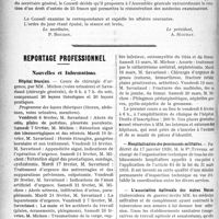 0375 - Page 374 - Partie professionnelle. Mutualité familiale du corps médical français. Réunion du Conseil d’Administration, 23 décembre 1919 / Reportage professionnel. Nouvelles et informations. Hôpital Beaujon / Hôspitalisation des pensionnés militaires / L’association nationale des autres blessés