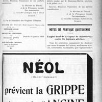 0382 - Page XXXIII-381 - Correspondance. Deux nouveaux succès du « Sou » pour l’application de la majoration du Tarif Dubief / Notes de pratique quotidienne. Emploi local de la vapeur de chloroforme contre les douleurs utérines