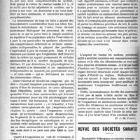 0413 - Page 412 - Partie scientifique. Revue mensuelle de biologie. Les idées nouvelles touchant les albuminoïdes alimentaires. Les besoins de l’organisme en albuminoïdes / Revue des sociétés savantes. Encéphalite léthargique et réaction méningée, (Académie de médecine)