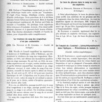 0417 - Page 416 - Partie scientifique. Revue des sociétés savantes. Angine érosive du pilier antérieur, (Société médicale des hôpitaux) / L’ouabaïne dans un cas d’ascite cirrhotique, (Société médicale des hôpitaux) / La virulence du sang des rougeoleux n’est pas contestable, Société de biologie) / Sur le microbe bactériophage, (Société de biologie) / Le taux du glucose dans le sang au cours des néphrites, (Société de biologie) / De l’emploi du « Luminal » (phényléthymalonylurée), (Société médico-psychologique)