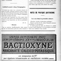 0444 - Page XXXI-443 - Correspondance. Soins aux mutilés de guerre non inscrits sur les listes officielles / Accidenté assuré à deux Compagnies / Notes de pratique quotidienne. Les vers dans la première enfance