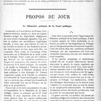 0460 - Page 459 - Avis important / Propos du jour. Le Ministère polonais de la Santé publique [J. Noir]