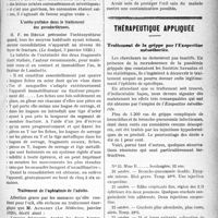0484 - Page 483 - Partie scientifique. A travers la presse. La fausse angine de poitrine vraie [(Courr. méd, 11 janvier 1920)] / L’ostéosynthèse dans le traitement des pseudarthroses [(Le Scalpel, 3 janvier 1920)] / Traitement de l’ophtalmie de l’adulte [(La Médecine, janvier 1920)] / Thérapeutique appliquée. Traitement de la grippe par l’Exopectine mésothoriée