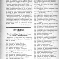 0501 - Page 500 - Partie professionnelle. Chronique de l'enseignement. La médecine de l’Histoire à l’Institut des Hautes Etudes de Belgique / Sou médical. Extrait analytique des procès-verbaux du Conseil d’Administration