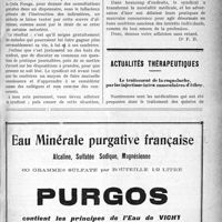 0510 - Page XXXIII-509 - Correspondance. Faut-il adhérer au Syndicat ? / Actualités thérapeutiques. Le traitement de la coqueluche, par les injections intra-musculaires d’éther