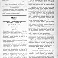 0550 - Page 549 - Partie scientifique. Revue des sociétés savantes. Peloton de fil électrique dans l’urèthre et la vessie, (Société de Chirurgie) / Essai de chimiothérapie du morphinisme, (Société de thérapeutique) / Hygiène. Le transit et l’évacuation de l’intestin. Préceptes d’hygiène. Purgatifs / Lavements