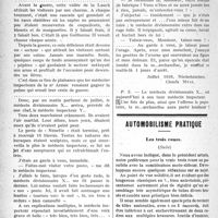 0565 - Page 564 - Partie professionnelle. Chronique médico-militaire. « L’opercule » / Automobilisme pratique. Les trois roues