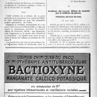0572 - Page XXIX-571 - Jurisprudence. Conseil d’état. Révocation de médecin, d’hôpital, Séance du 18 Janvier 1918 / Accidents du travail. Défaut de contrôle par le médecin du patron