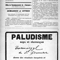 0645 - Page 644-IV - Anthologie médicale. Trois sonnets. Invicta ! / Office de Renseignements du « Concours » / Demandes et offres