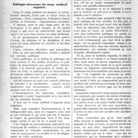 0679 - Page 678 - Partie professionnelle. La vie syndicale et professionnelle. Politique nécessaire du corps médical organisé