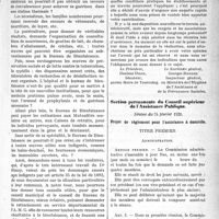 0686 - Page 685 - Partie professionnelle. Chronique de l’assistance. Utilisation des bureaux de bienfaisance. Le nouveau règlement modèle / Demande d’avis / Section permanente du Conseil supérieur de l’Assistance Publique, Séance du 24 février 1920. Projet de règlement pour l’assistance à domicile